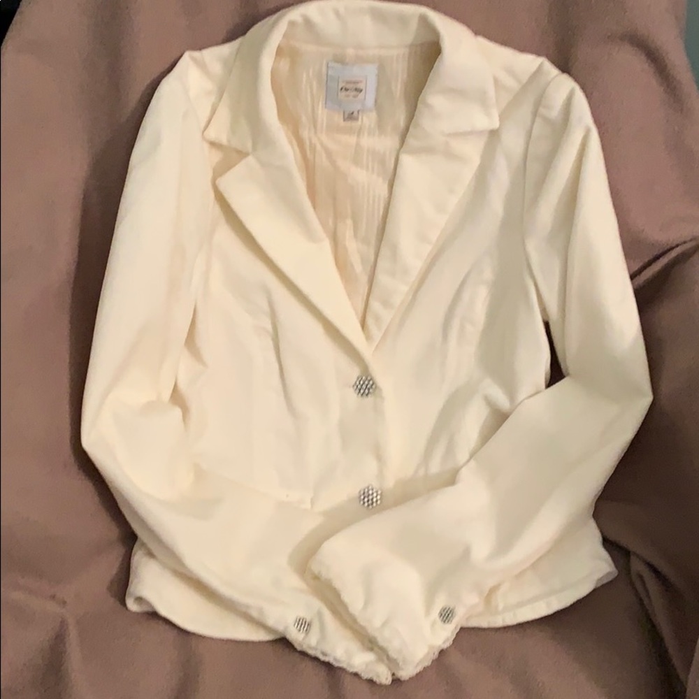 Cream Velvet Blazer NEVER WORN